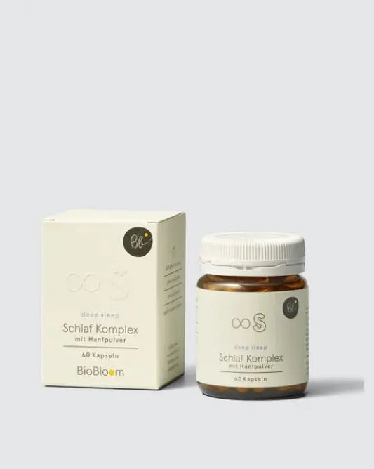 BioBloom deep sleep Schlaf Komplex Kapseln mit Hanf