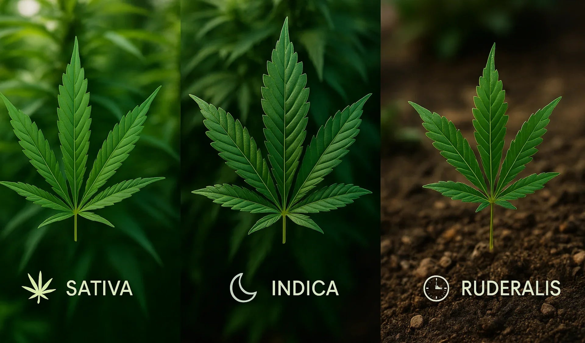 Was ist der Unterschied von Sativa, Indica, und Ruderalis.