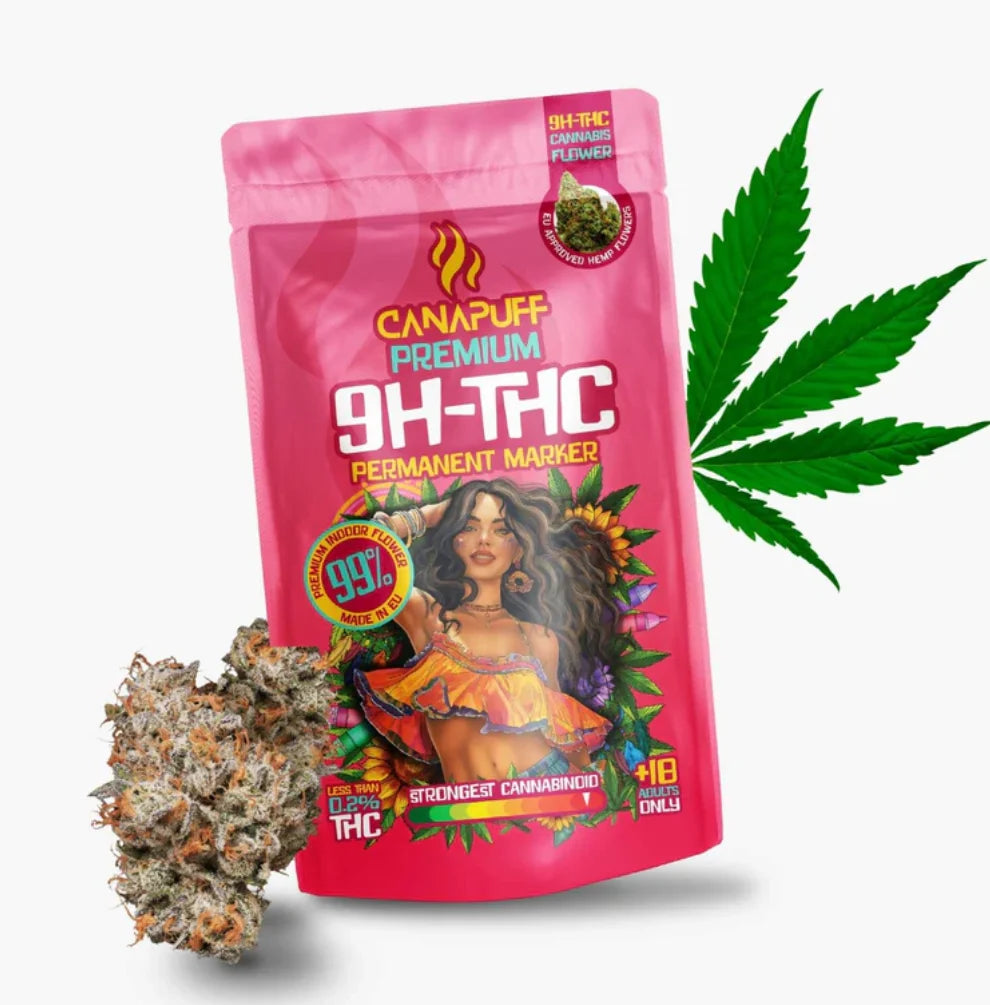 Canapuff Permanent Marker Verpackung – 9H-THC 99 %, laborgeprüft