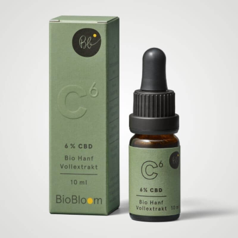 8% Vollspektrum CBD Öl – BioBloom 10 ml Vorderansicht