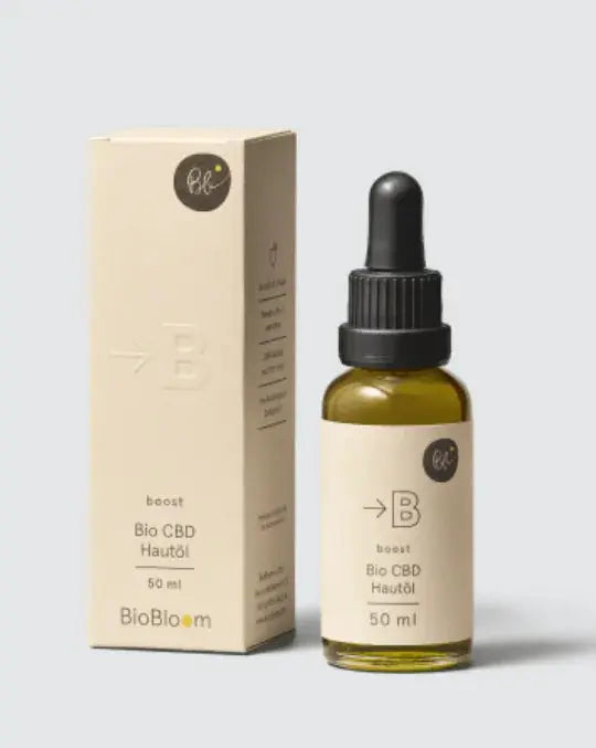 Bio CBD Hautöl mit Hanf-, Jojoba- & Arganöl von BioBloom