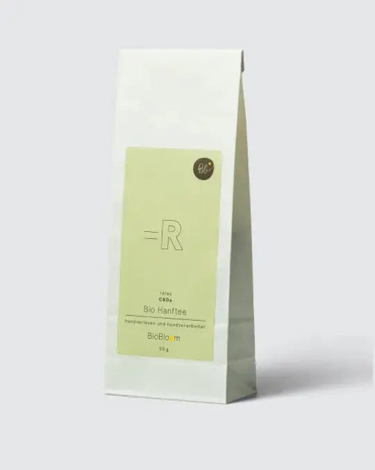 BioBloom Bio Hanftee „relax“ im Teesackerl – 50 g 