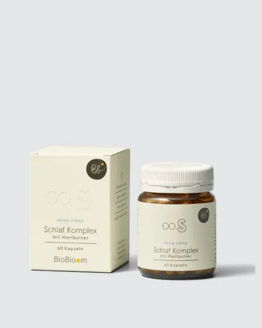 BioBloom deep sleep Schlaf Komplex Kapseln mit Hanf