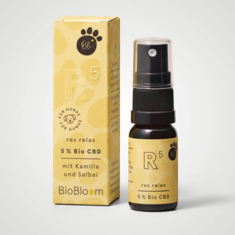 5% Bio CBD Öl für Hunde rex relax von BioBloom