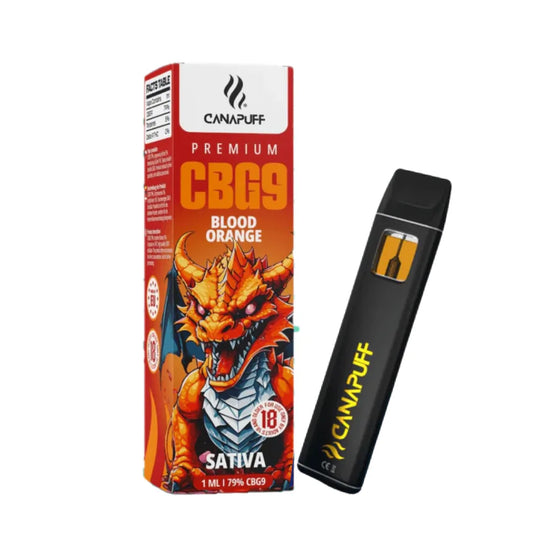 Canapuff CBG-9 Vape Blood Orange 79% 1ml Sativa Einweg kaufen KANNOBA