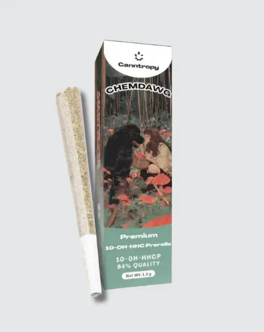 Canntropy Chemdawg 10-OH-HHCP Preroll – Premium vorgerollter Joint mit 94 % Qualität, entspannender Effekt durch 10-OH-HHCP Cannabinoid, 1,5 g Inhalt.