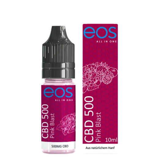 eos CBD E-Liquid Pink Blast 500mg 10ml mit Verpackung