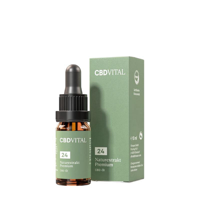 CBD Vital Naturextrakt Premium CBD-Öl 24 mit grüner Verpackung 10 ml