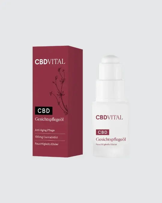 CBD VITAL – Premium – Gesichtspflegeöl – CBD Kosmetik mit 0,5% (100mg) CBD – 20ml