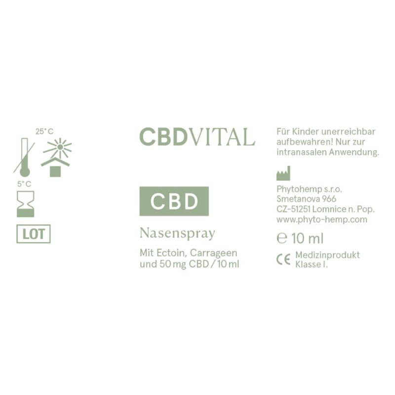 CBD Nasenspray CBD Vital Etikett