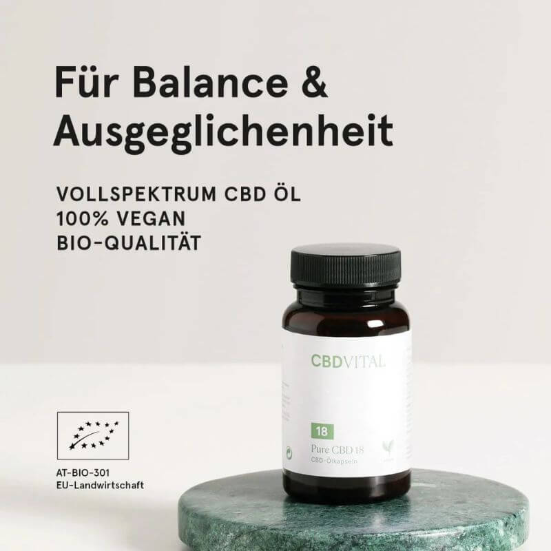 CBD Vital - Pure CBD Kapseln 18 - 100% Bio Qualität