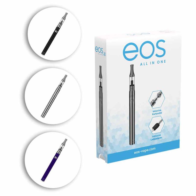 EOS Vape Pen - Batterie mit Kartusche - 350mAh Wiederbefüllbarer CBD Vape Pen zum Verdampfen von CBD Liquids