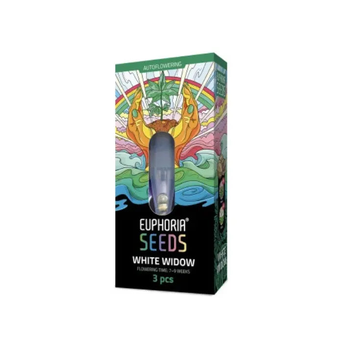 Euphoria Seeds White Widow Autoflower Samen, Verpackung mit 3 Samen und 7 bis 9 Wochen Blütezeit