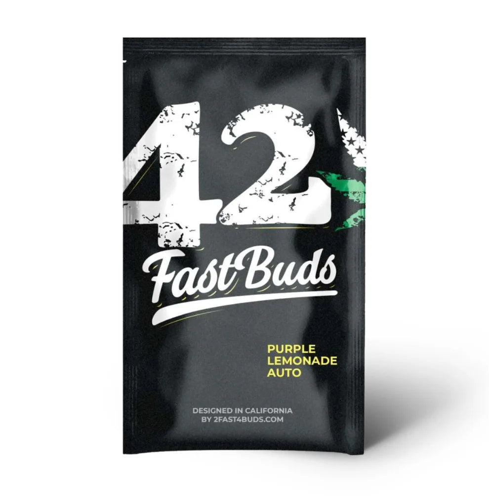 Purple Lemonade Auto Hanfsamen Verpackung - FastBuds, schwarzes Design