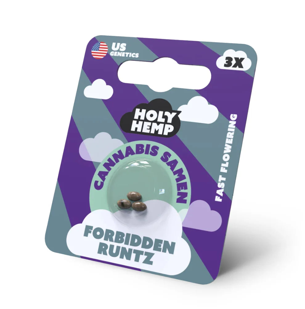 Holy Hemp Forbidden Runtz Feminisiert – 3 Fast-Flowering Cannabis Samen Verpackung