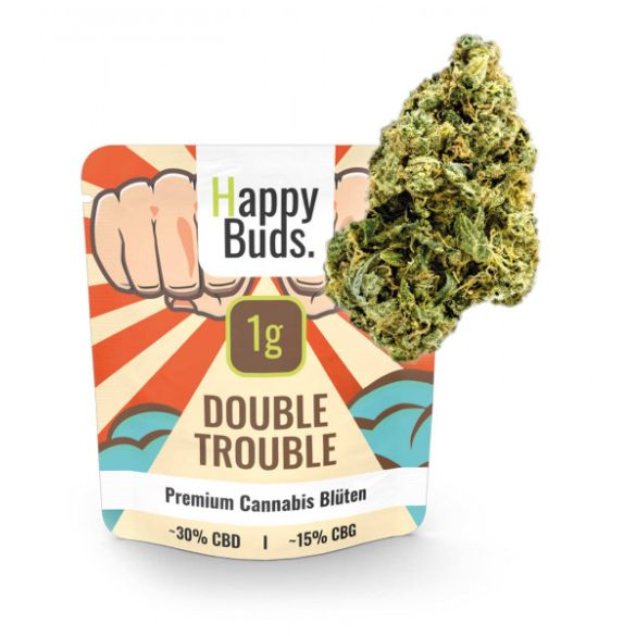 Happy Buds Double Trouble CBD/CBG Blüten 1g 