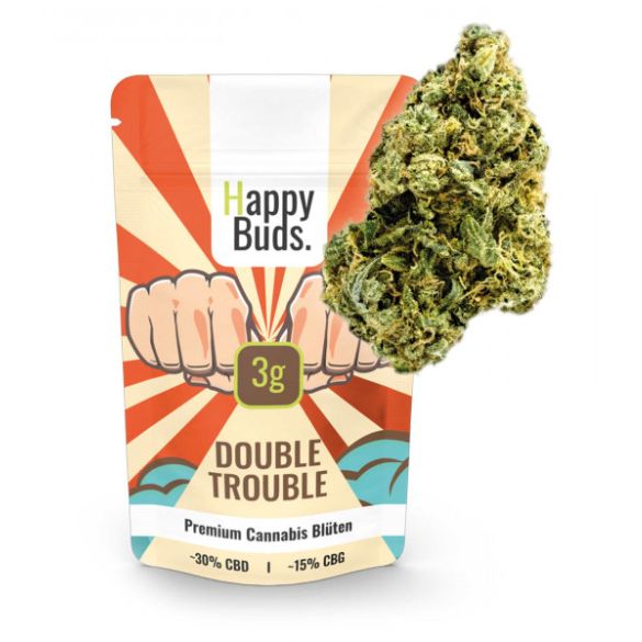 Happy Buds Double Trouble CBD/CBG Blüten 3g