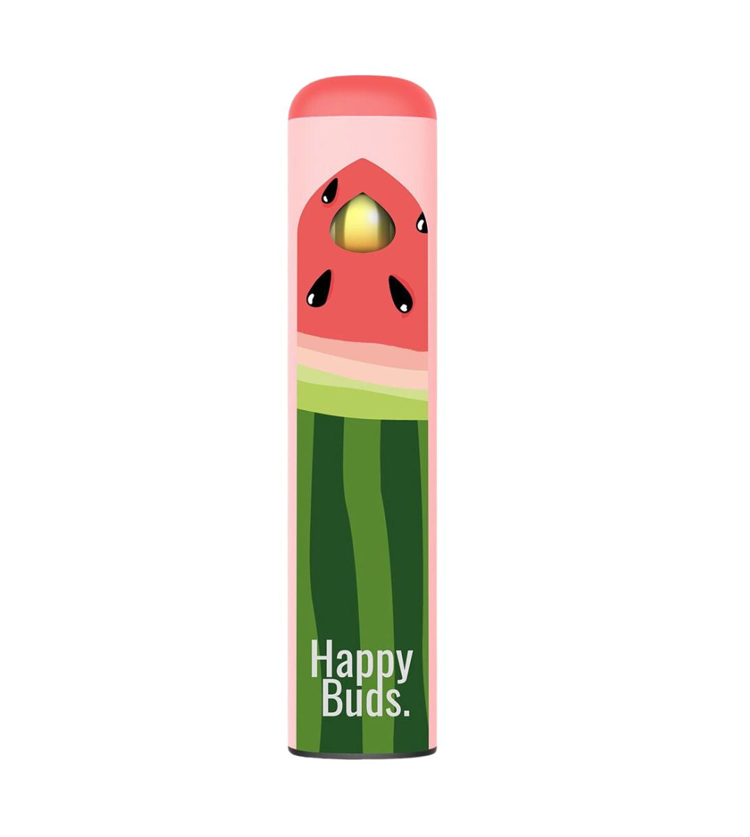 Kreativ gestalteter Happy Buds Watermelon Voprizer auf weißem Hintergrund.