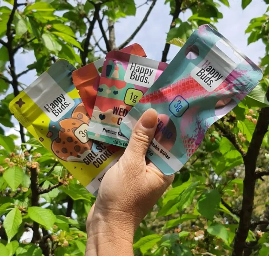 CBD-Blüten von #HappyBuds Instagram Post