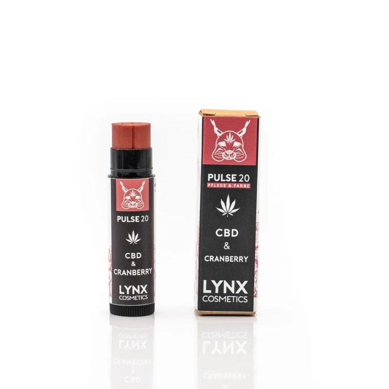 Lynx Cosmetics CBD & Cranberry Pulse 20 Lippenstift mit Verpackung