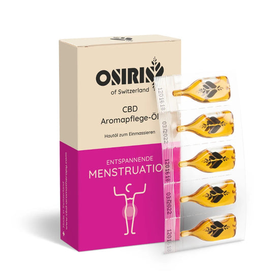 OSIRIS Menstruation Massageöl 10x1ml Sachets CBD Bio-Öle ätherische Öle Schweiz kaufen