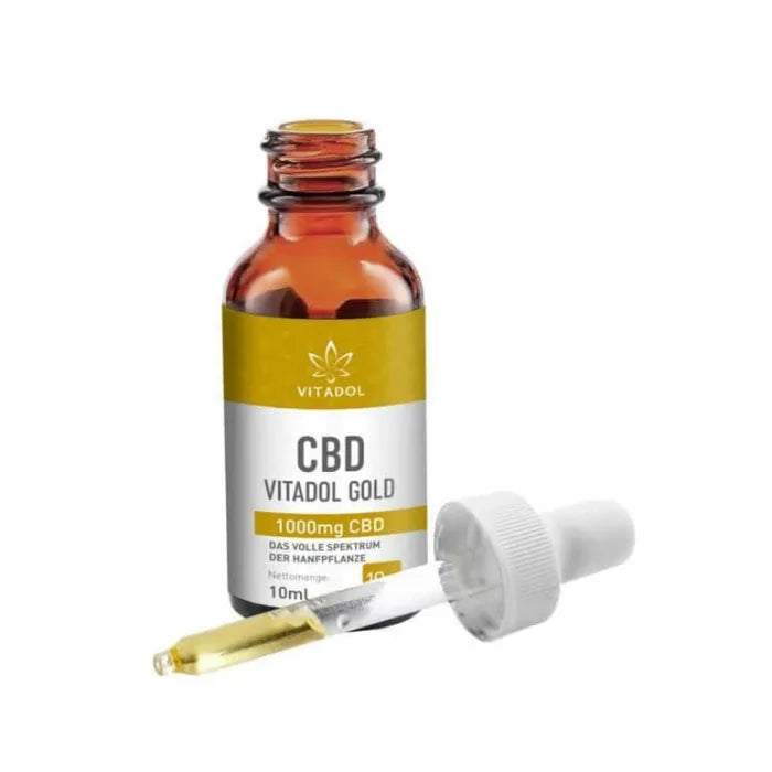 Vitadol CBD Gold 100mg Flasche offen