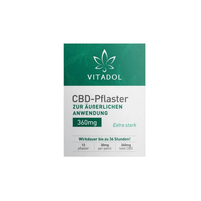 Vitadol CBD-Pflaster mit 360 mg CBD, 12 Pflaster mit je 30 mg CBD zur äußerlichen